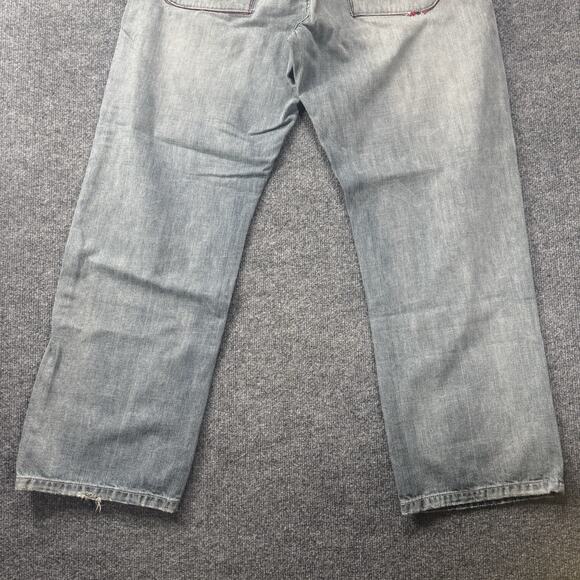 Vintages Y2K COOGI Big Embroidered Denim Jeans Baggy Hip Hop Wash Denim Sz 38x34 - Picture 3 of 9